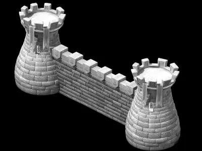 Game main city - Tower 3D model
