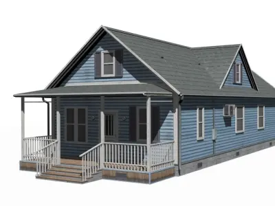 House Low-poly 3D model 12