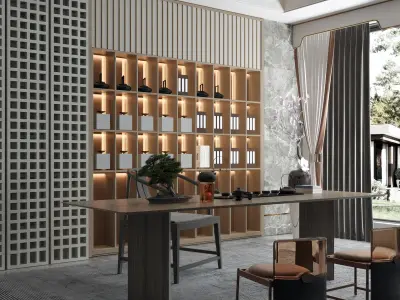 style study New Chinese 3D model