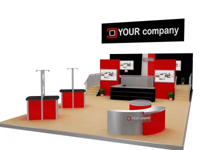 Booth Exhibition Stand a554  3D model