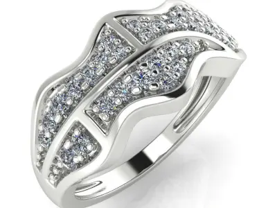 light  weight gold diamond rings-C111116SKCH2026022-wt-0-5 3D print model