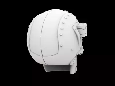 Steampunk Mechanical Skull 3D Print Model 3D print model