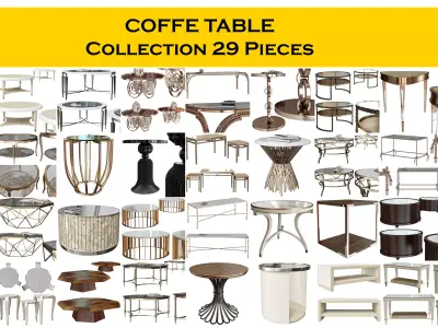 COFFE TABLE Collection 29 Pieces 3d model 3D model