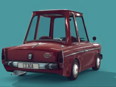 Retro Compact Car 3D Model 3D model by proanimator1314