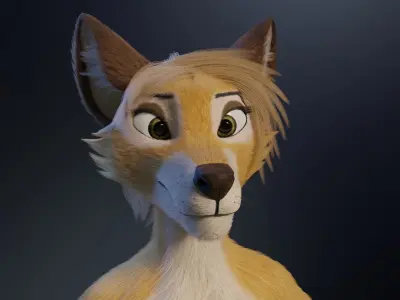 Nara Anthro Fox 3D model