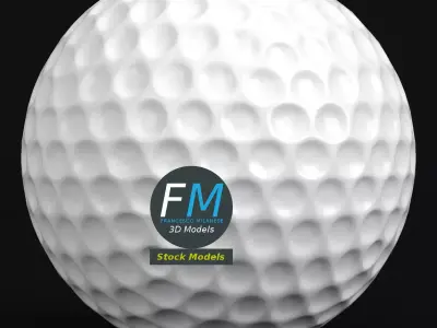 Golf ball 3D model 11