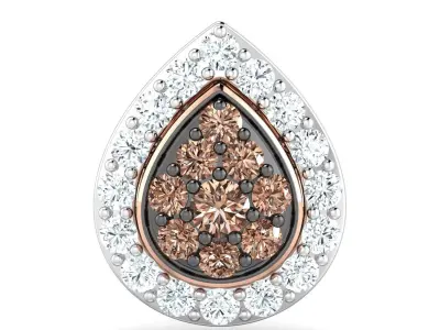 SWAZ12ER diamond pear shaped pendant 3D print model