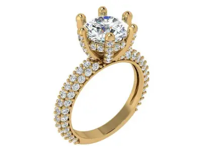 Round Diamond Ring 4206 3D print model