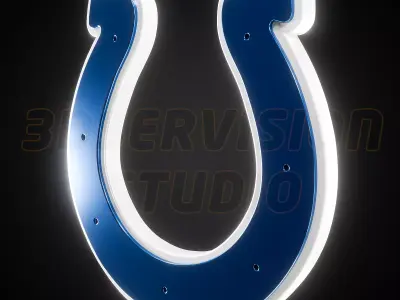 Indianapolis Colts logo - Cinematic - 3D print 3D model