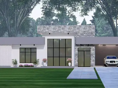 Modern House 3D Model Contemporary Luxury Home Exterior Design 3D model