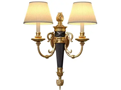 Copper Romantic Wall Sconce in American Classic Style Wall lamp 3D model