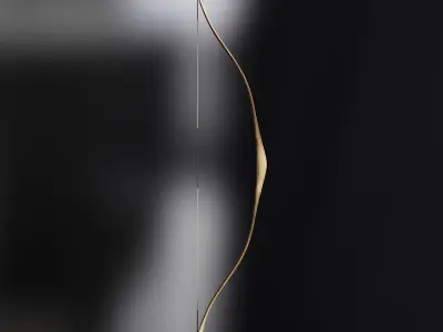 Traditional  Turkish bow with arrow 3D model 3D model