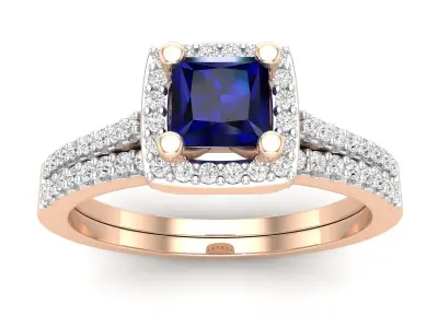 AV 699 Diamond Ladies Split Shank Bridal Engagement Ring 3D print model