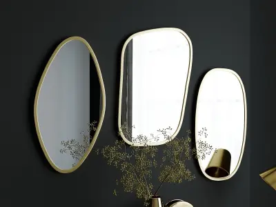 Sideboard with decor set  3D model