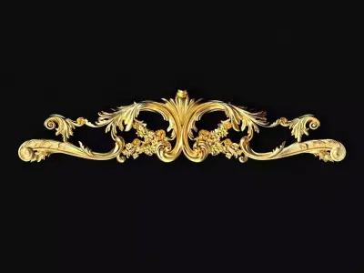 Central decor ornament for furniture 3D model 1012