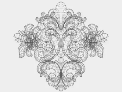 Carved decor for cnc 54 3D model