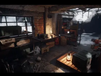 Post Apocalyptic Props Pack Unreal Engine 4 Low-poly 3D model