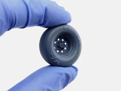 15x10 Weld Draglite Wheel MT Drag Slick 28 Tire 3D print model