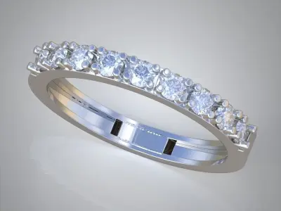 Diamond ring 0549 3D printable model Free 3D print model