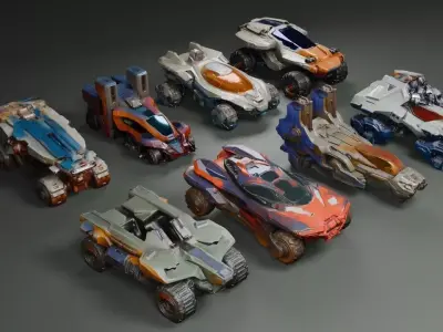 GROUND VEHICLES BUNDLE 1-9 3D model