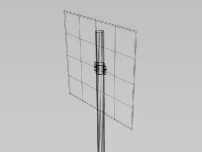 Pedestrian crossing sign 3D model