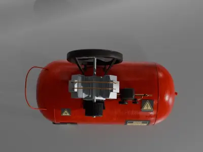 Air compressor Low-poly 3D model