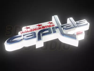 Wahsington Capitals logo - Cinematic - 3D print 3D model
