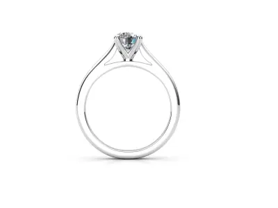 aj-04 solitaire diamond engagement ring 3D print model