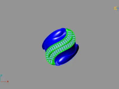 Women Ring 3D print model 12