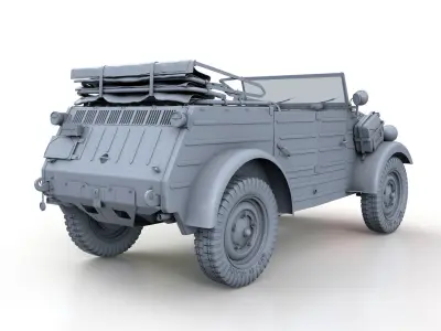 Volkswagen Typ 82 - Kuebelwagen 3D model