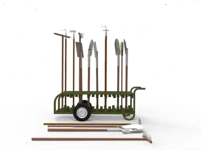 Farmer equipment 3D model