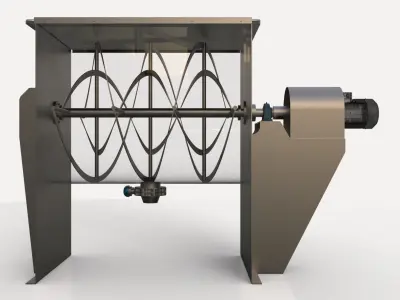 Powder Horizontal Mixer 3D print model