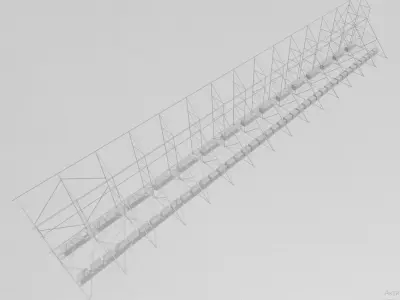 Roof installation frame 3D model