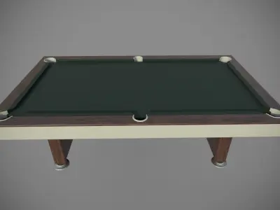 Snooker Table Low poly retro Low-poly 3D model