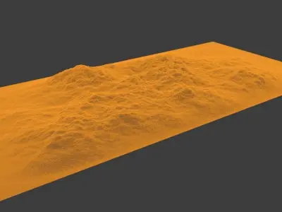 Grassy Mountain Terrain Free low-poly 3D model