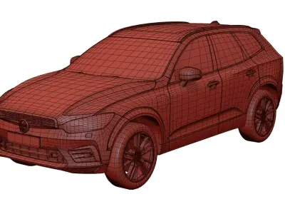 Swedish modern suv unbranded 3D model