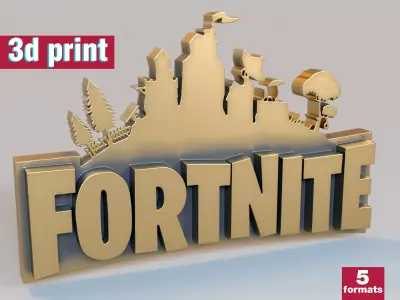 Fortnite Logo 3D print model