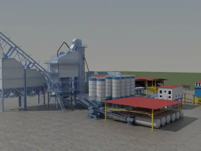 Concrete Batching Plant 3D model
