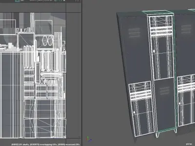 Lockers metal locker 3D model