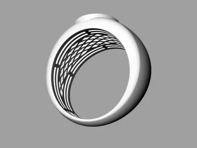 Mercedes Benz Ring Jewelry Brand Gold 3D print model