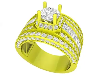 7295 luxury korean diamond fashion men ring 3D print model