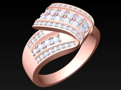Diamond Ring - Womens Rings - N110253 3D print model