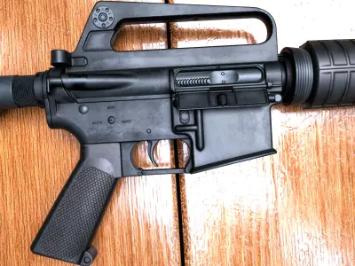 CAR-15 XM177 rifle Low-poly 3D model