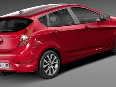 Hyundai Accent Hatchback 5-door 2015 3D model