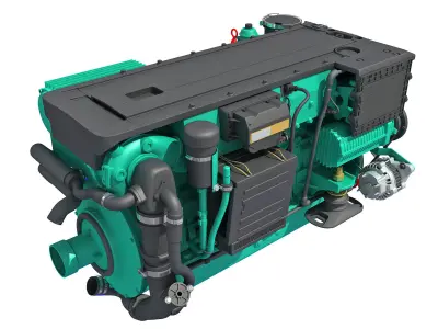 Motorboat Engine 3D model