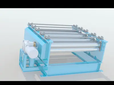 Plate straightening machine 3D print model