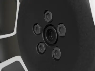 High Quality Tire Rim Low-poly 3D model