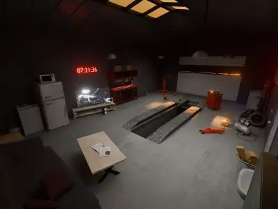 Auto Repair Shop High Detail Garage Low-poly 3D model Low-poly 3D model