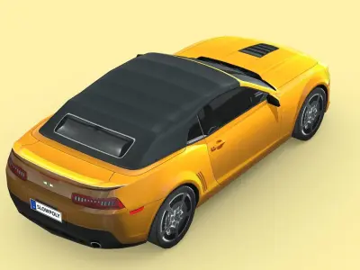 Chevrolet Camaro Convertible 2014 Low-poly 3D model
