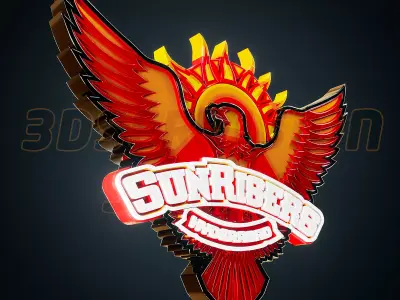 Sunrisers Hyderabad logo - Cinematic - 3D print 3D model